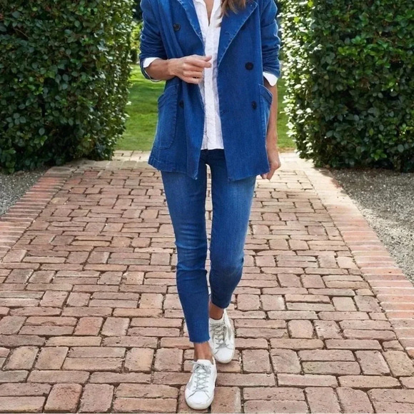 Frank & Eileen Sligo Easy Fit Skinny Jean In Medium Wash Raw Hem Size 26 - Picture 1 of 8